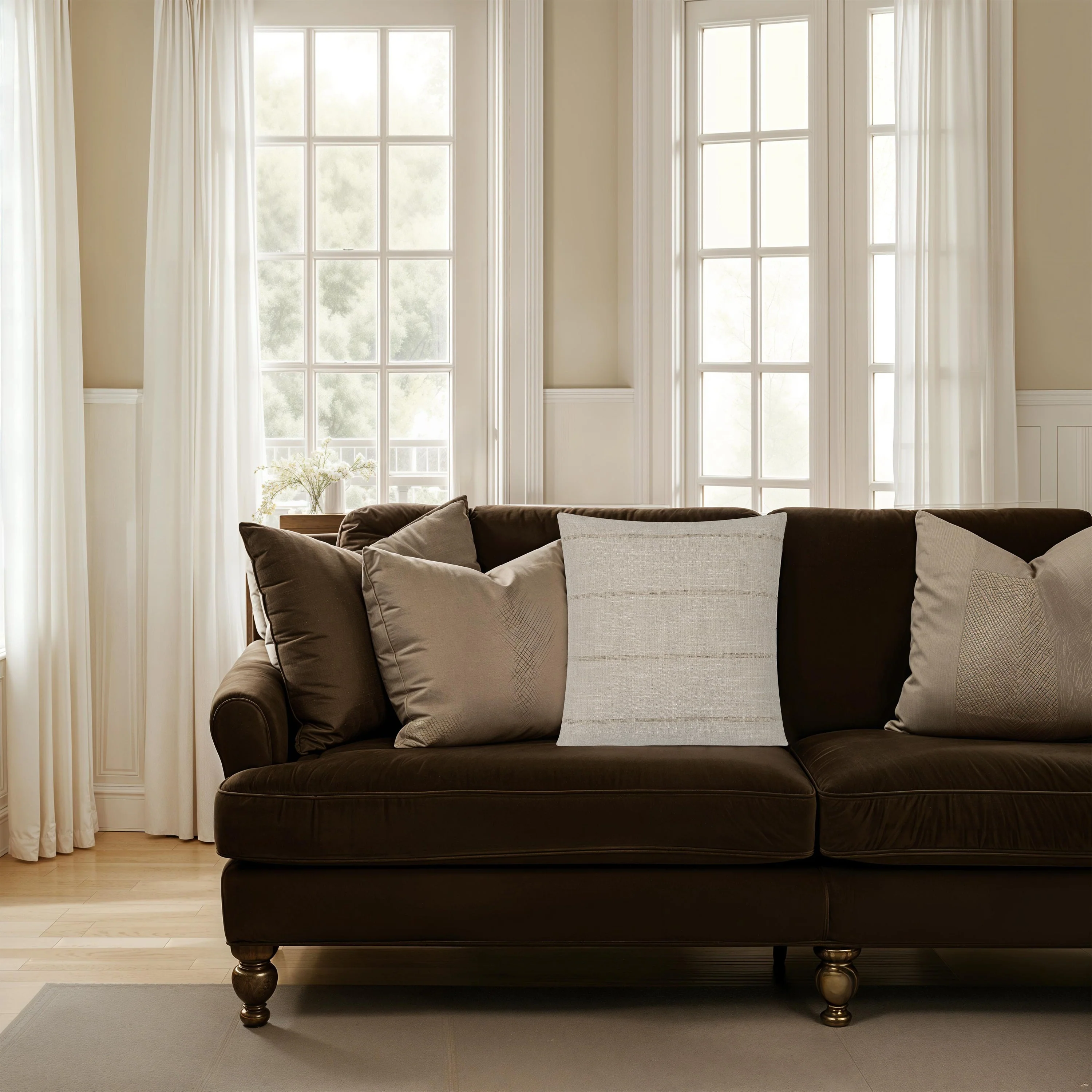 Montana Decorative Pillow | Ochre Stripe - Image 3