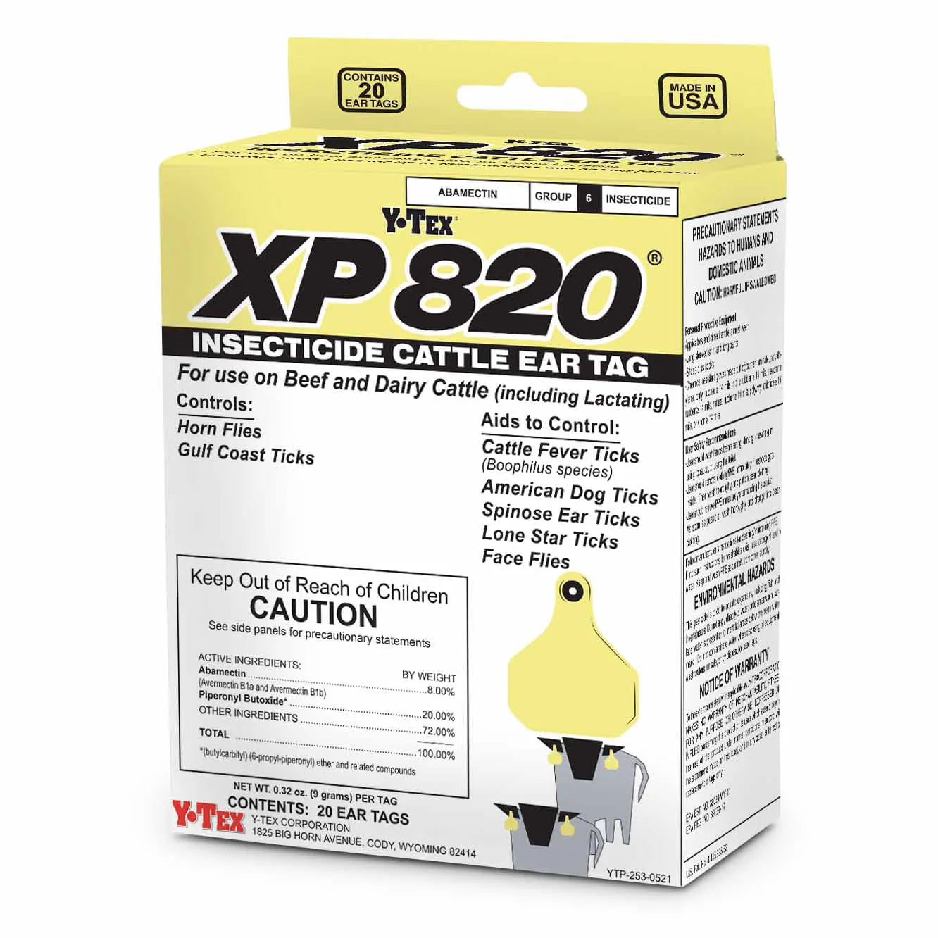 XP 820 Insecticide Cattle Ear Tags, 20 pack - Image 2