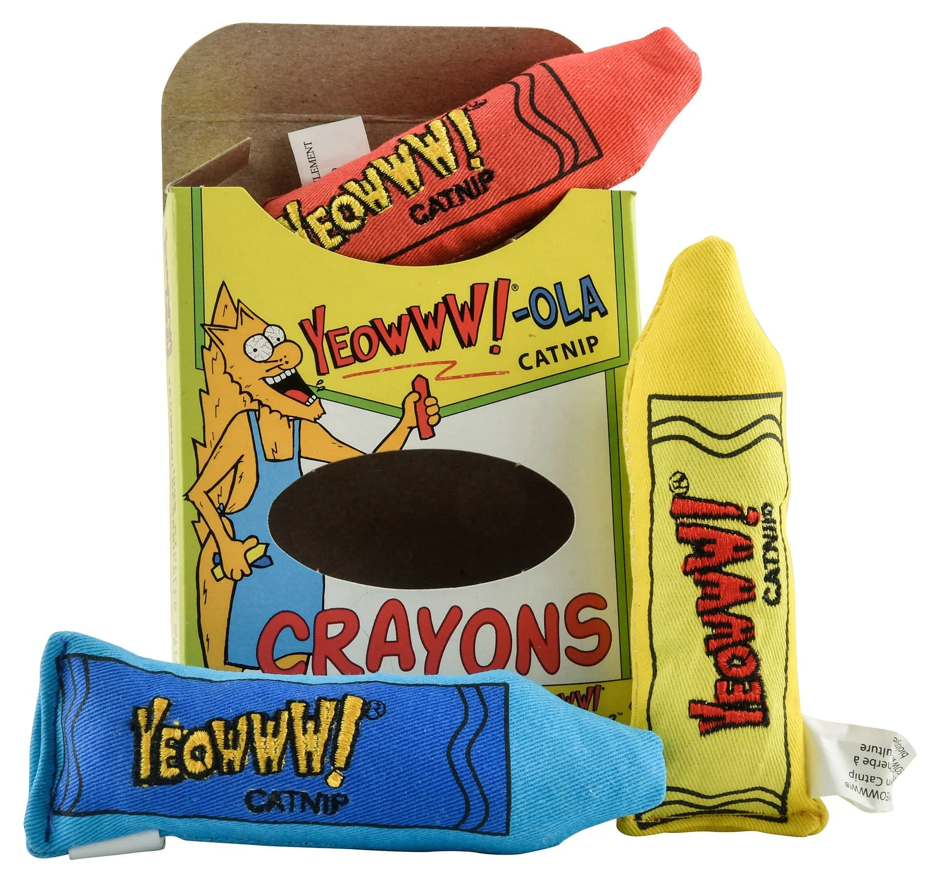 Yeowww!-ola Catnip Cat Toys Crayons, 3 Pack - Image 1
