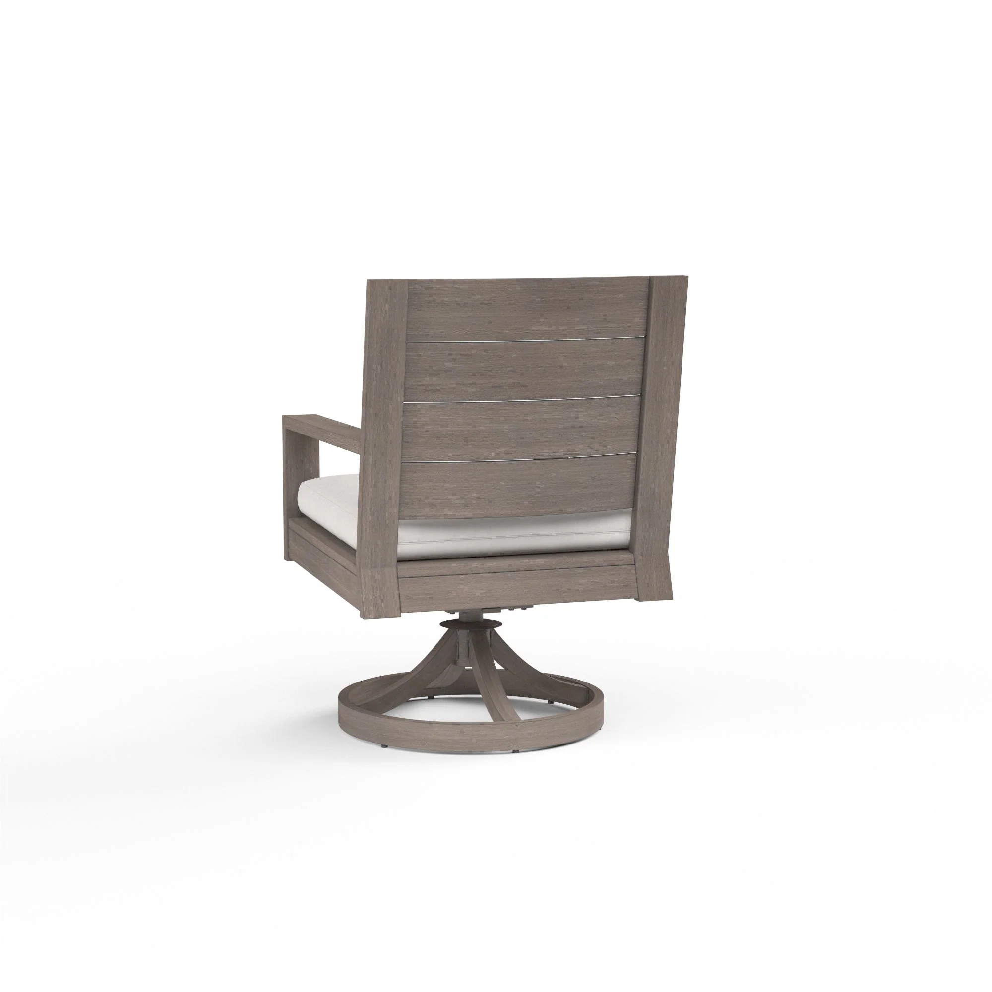 Laguna Swivel Dining Chair in Canvas Flax, No Welt - Image 2