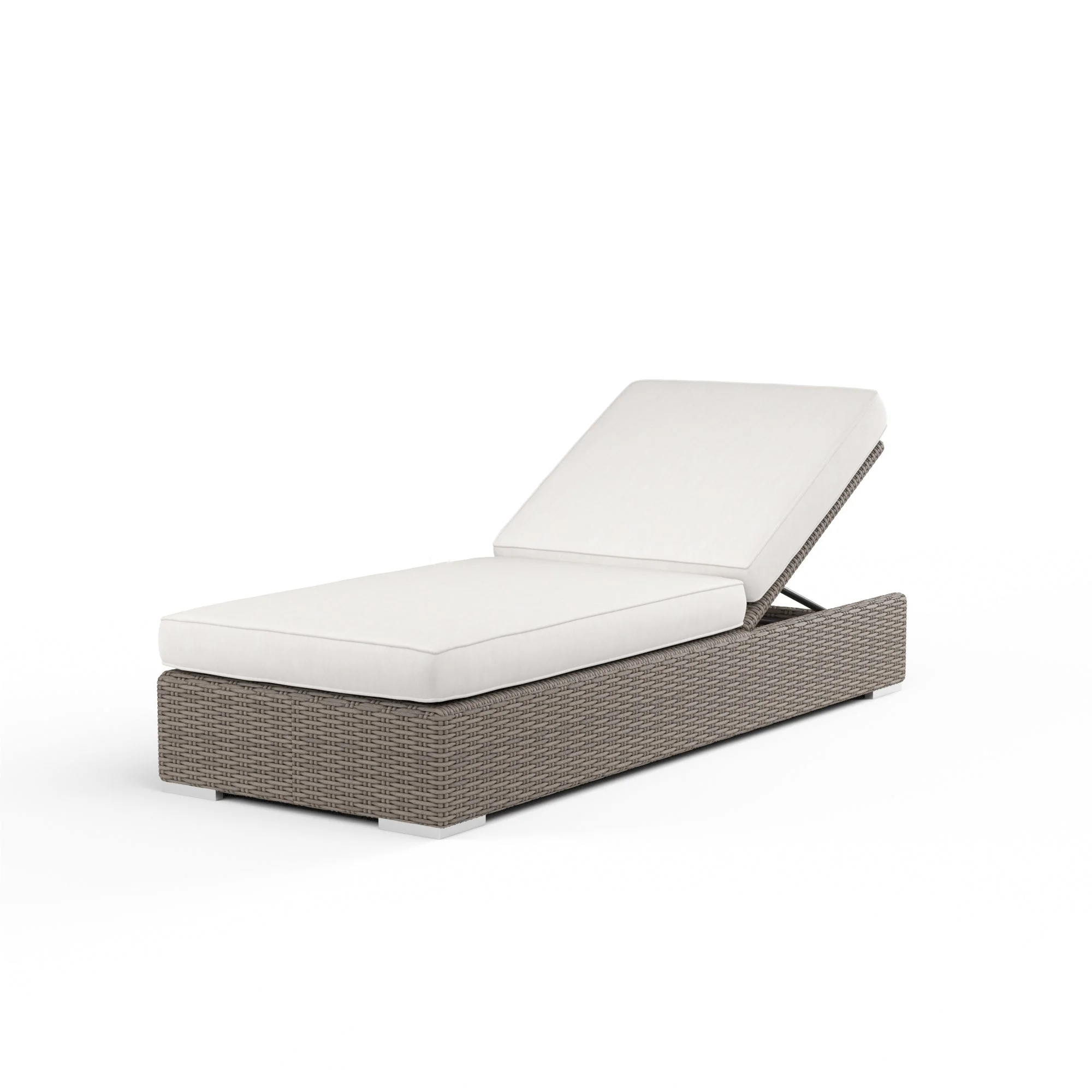 Coronado Adjustable Chaise in Canvas Flax w/ Self Welt - Image 3