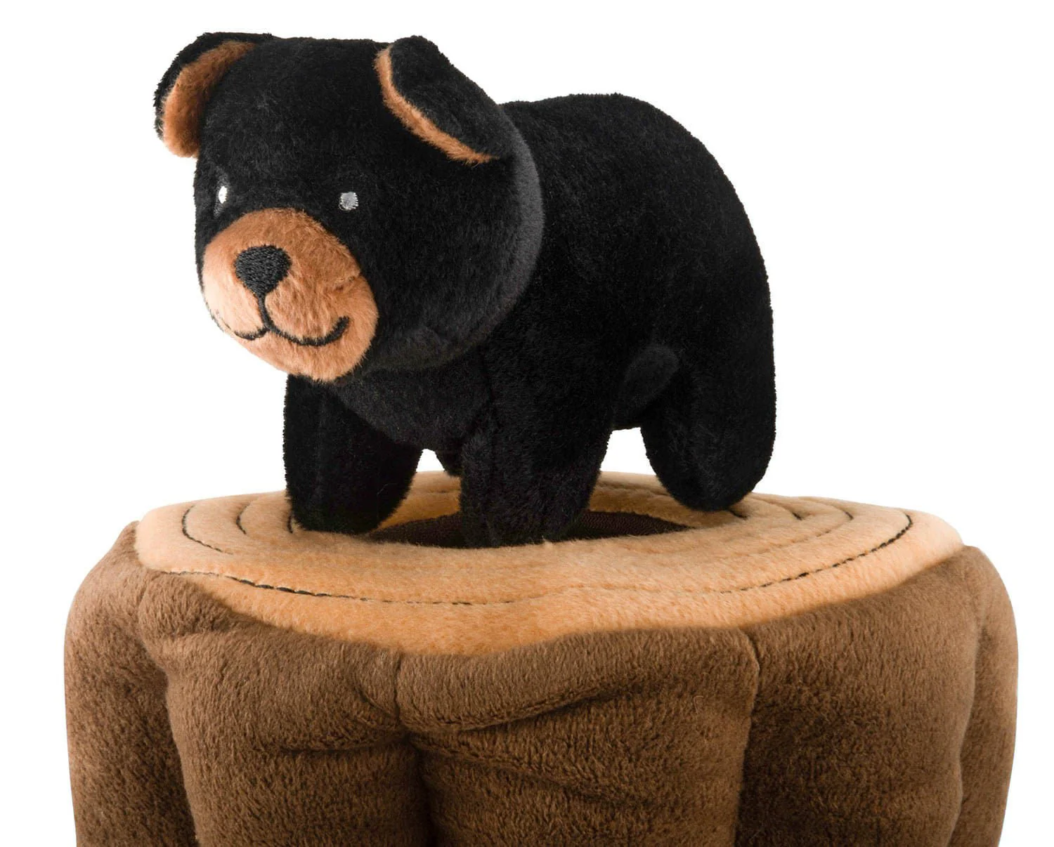 Zippy Burrow 4 Piece Black Bear Log Dog Toy - Image 2
