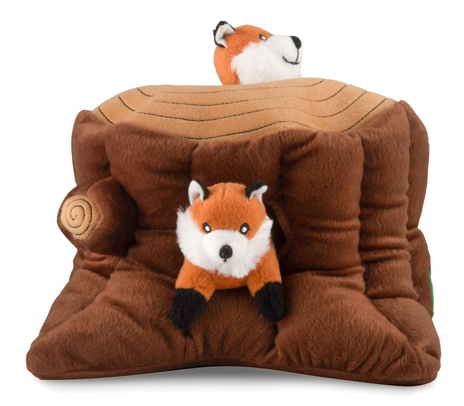 Zippy Burrow 4 Piece Fox Stump Squeaker Dog Toy - Image 2