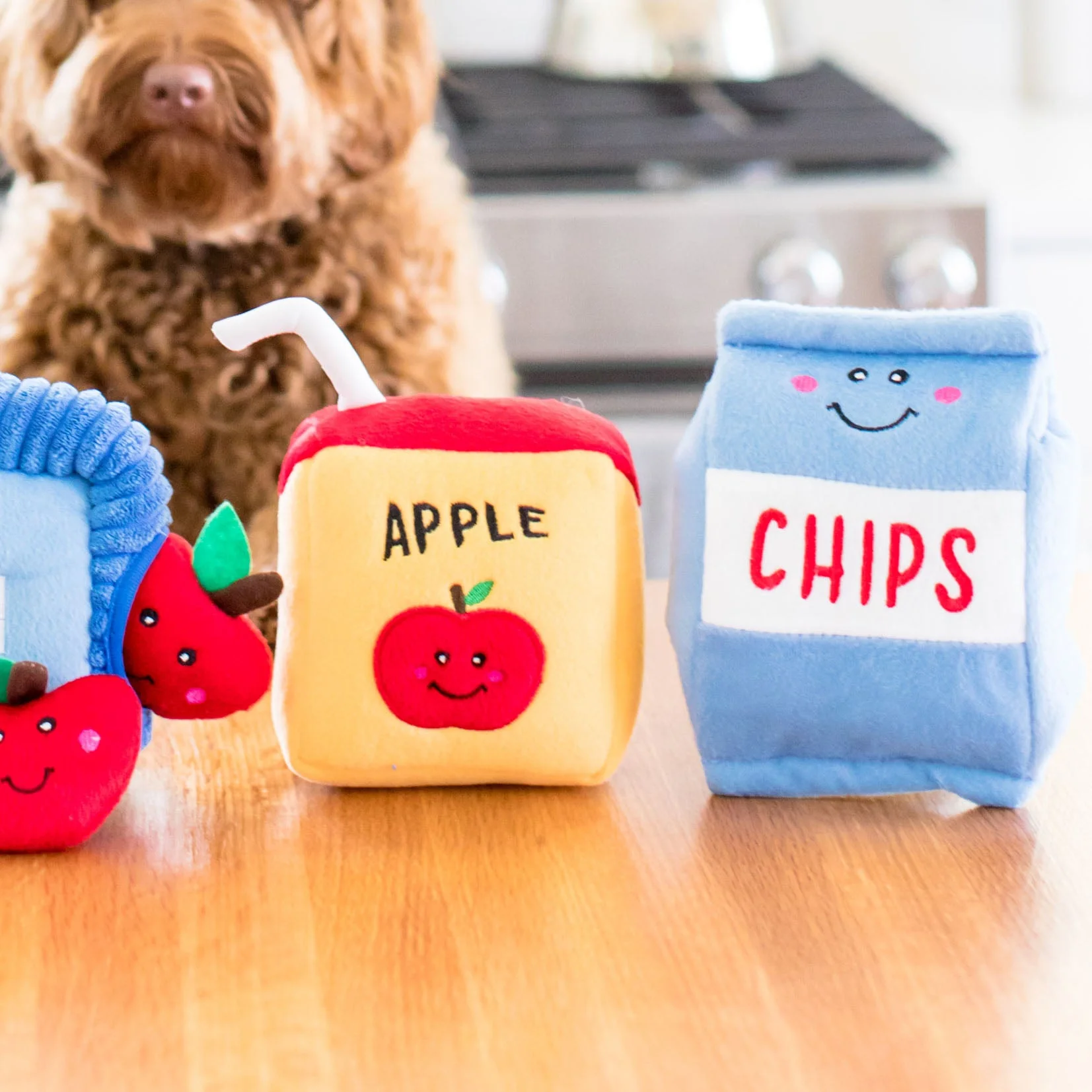 Zippy Paws NomNomz Juicebox Squeaky Plush Dog Toy - Image 2