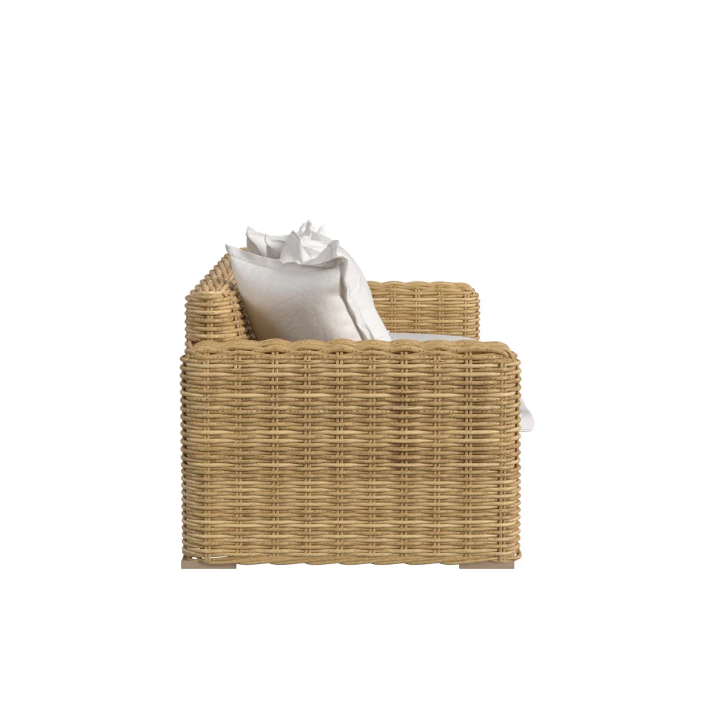 Playa Loveseat in Soothe Pearl w/ Flange Welt - Image 3