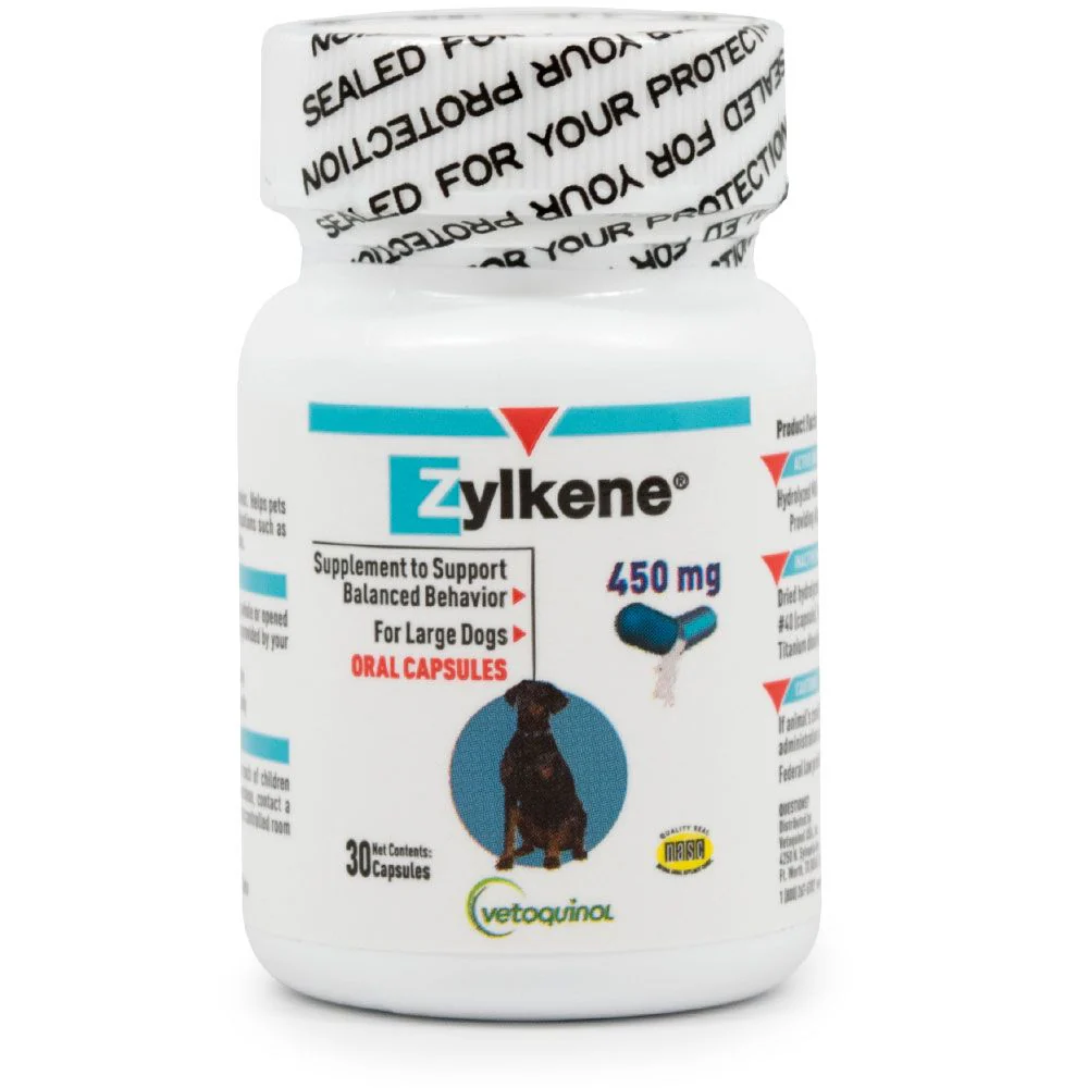 Zylkene Capsules Behavior Supplement for Dogs, 450mg,  30 Capsules - Image 1