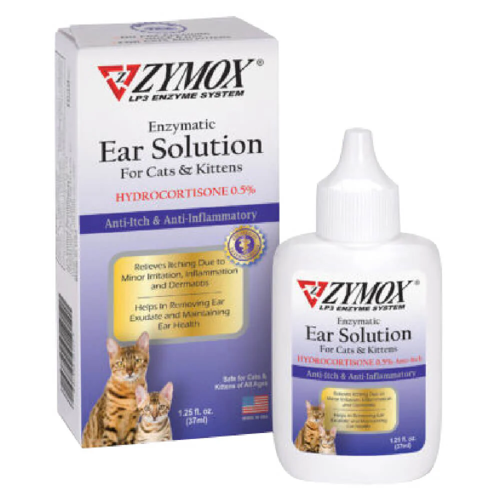 Zymox Cat/Kitten Ear Solution with .5% Hydrocortisone - Image 2