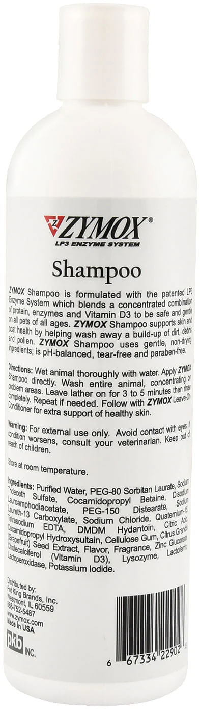 ZYMOX Enzymatic Shampoo with Vitamin D3, 12 oz - Image 2